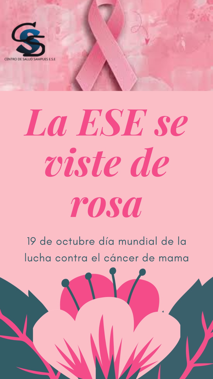 OCTUBRE, MES ROSA – Centro De Salud E.S.E Sampues